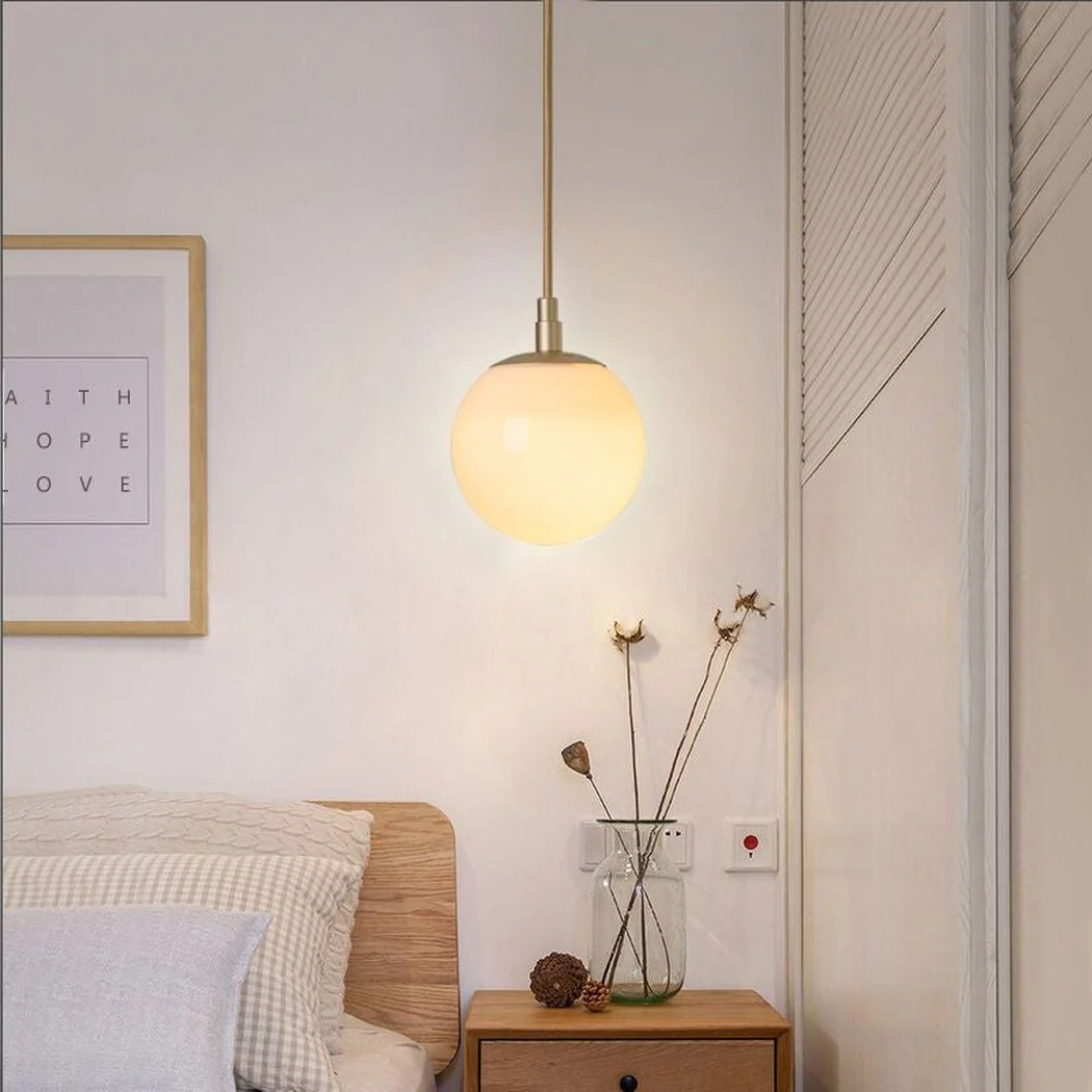 Ritz Single Head Brass Coloured Pendant Light - Image 2