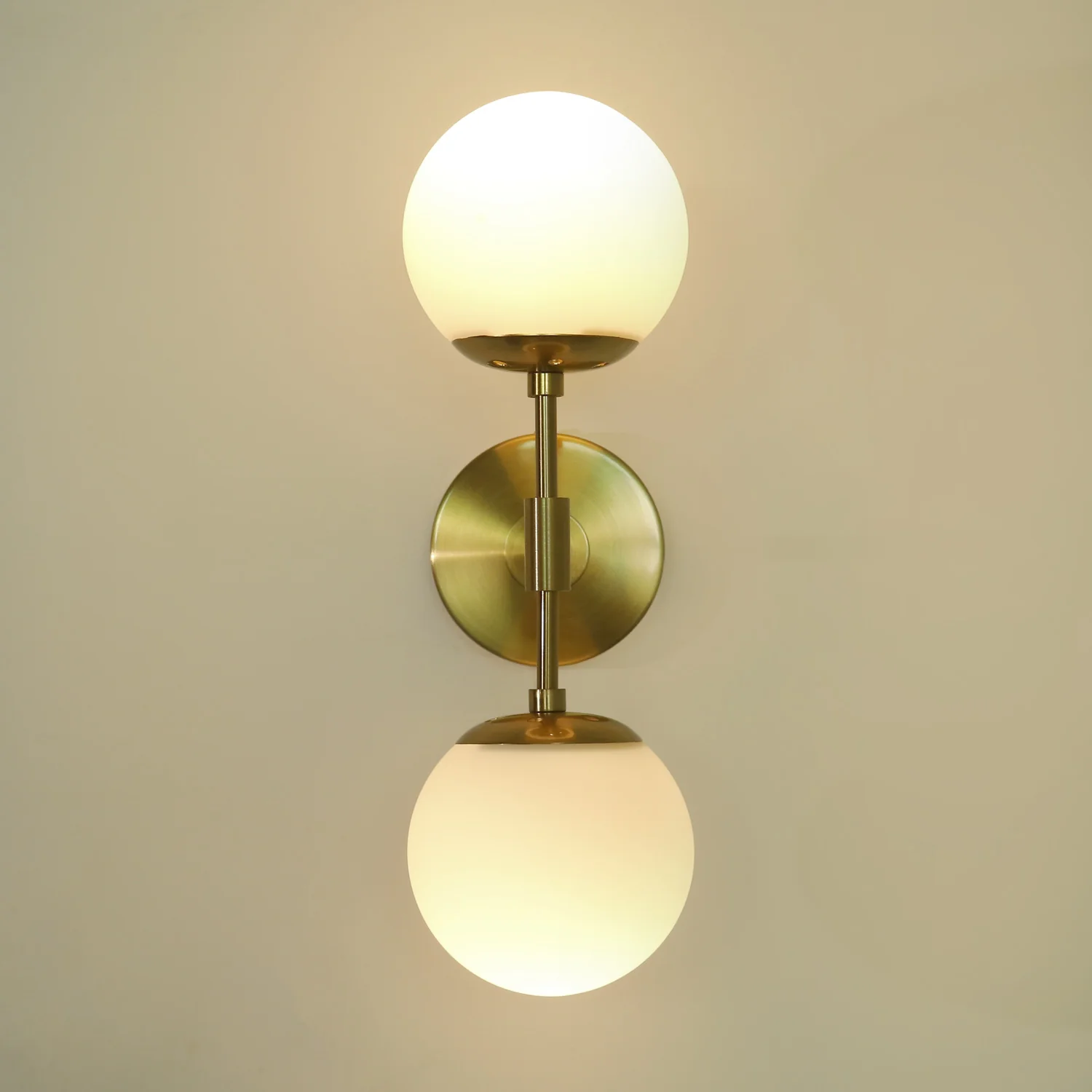 Ritz Duo Brass Art Deco Wall Sconce - Image 3
