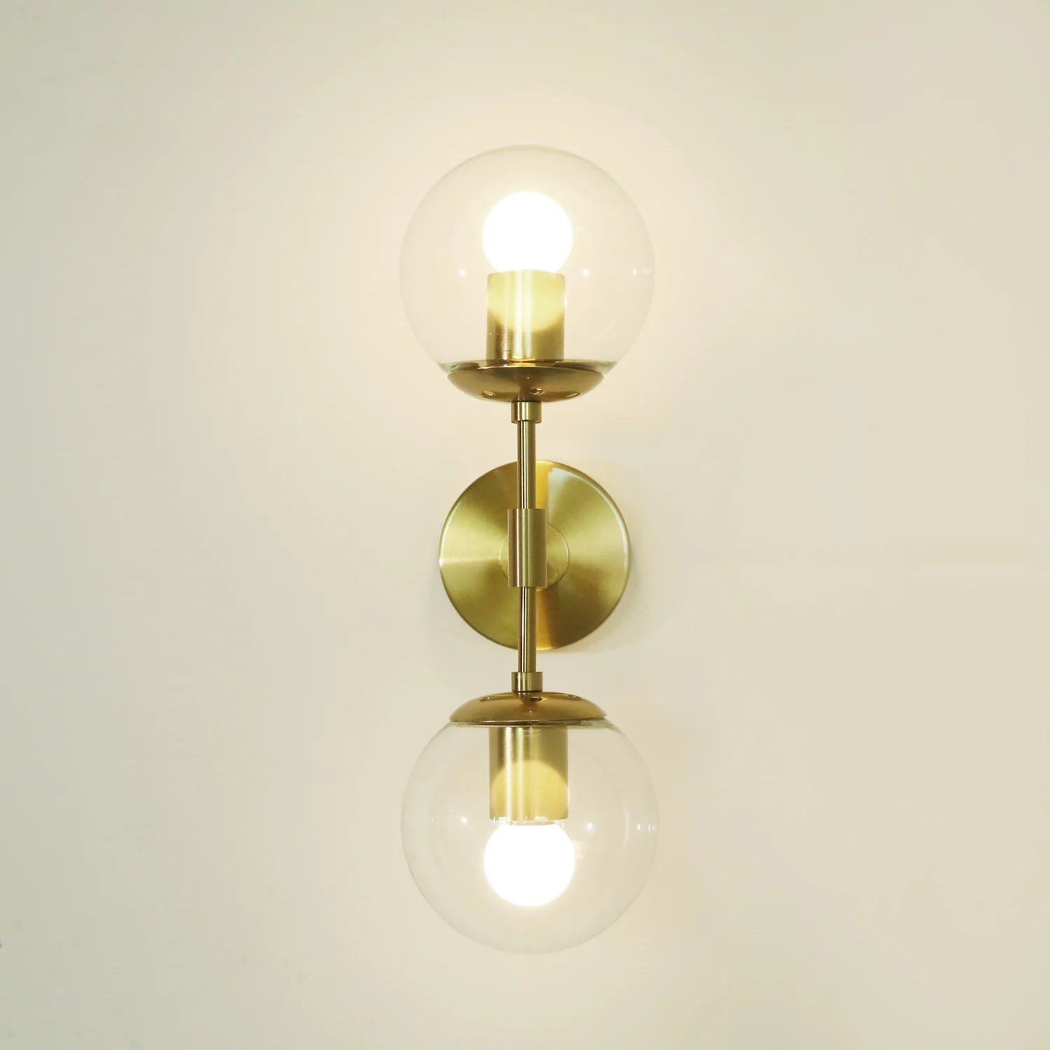 Ritz Duo Brass Art Deco Wall Sconce - Image 4