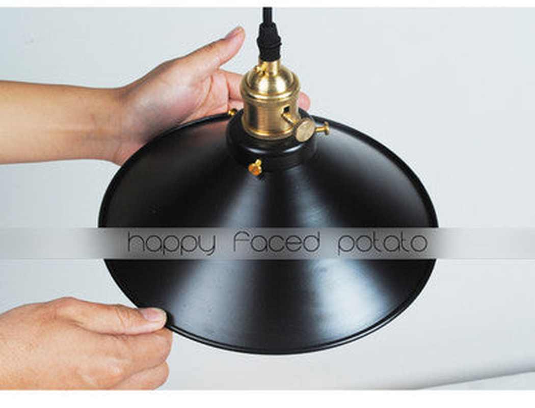 Simple Black Metal Shade Industrial Loft Pendant Light - Image 5