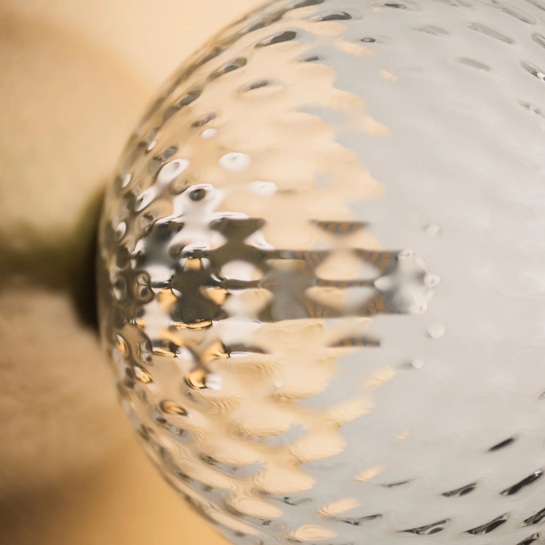 Rund Art Deco Glimmer Glass Wall Light / Ceiling Light - Image 3