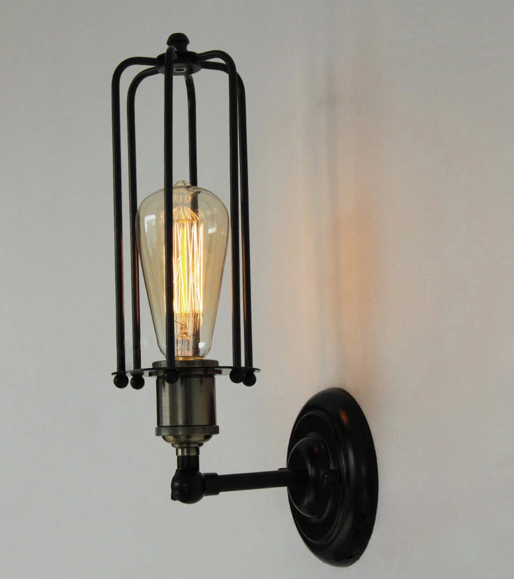 Pencil Cage Industrial Retro Vintage Wall Light - Image 7