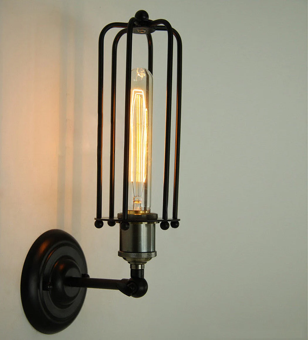 Pencil Cage Industrial Retro Vintage Wall Light - Image 8