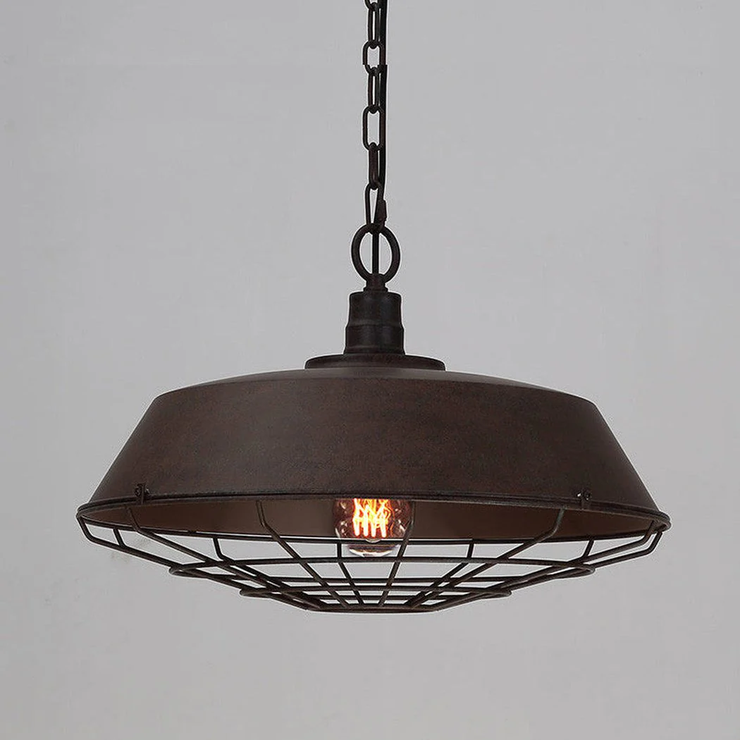 Industrial Pendant Light Cage - Rustic