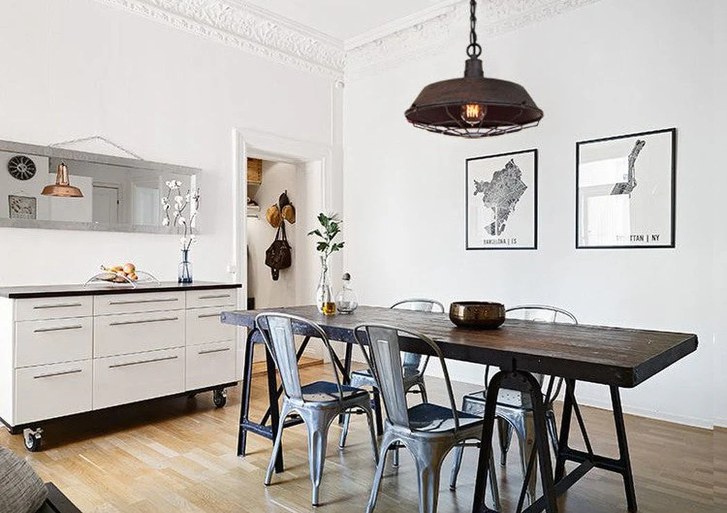 Industrial Pendant Light Cage - Rustic - Image 5