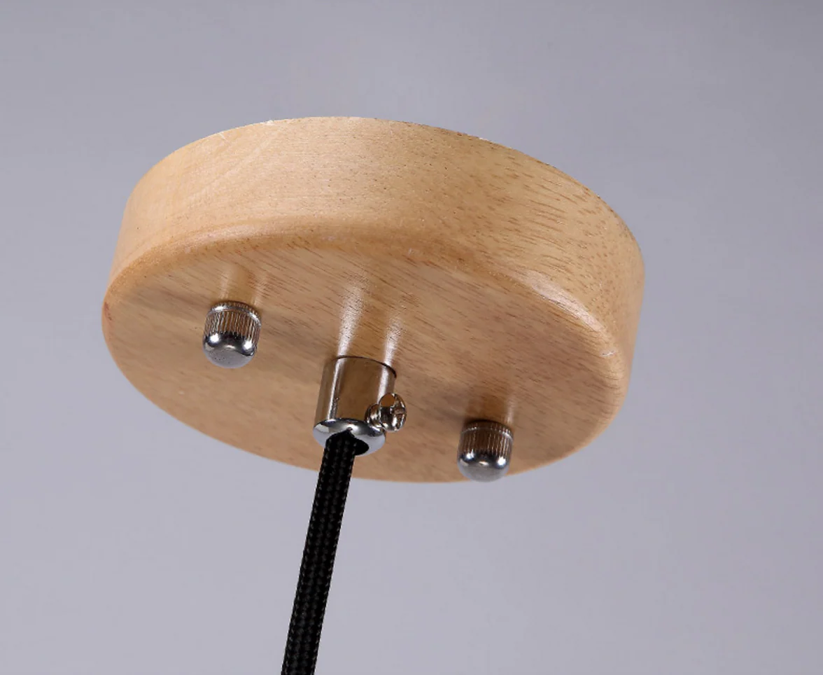 Sangkar Metal Cage Pendant Light With Wooden Base - Image 18