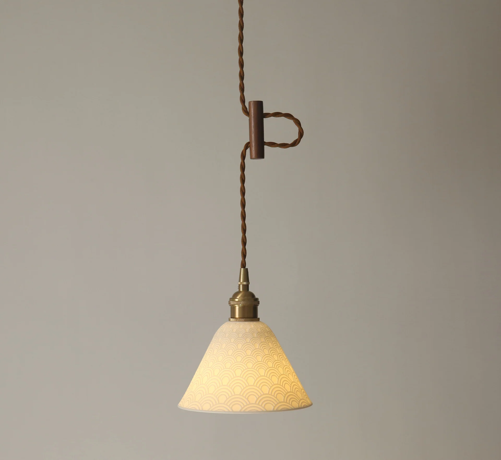Seigaiha Japanese Wave Ceramic Pendant Light - Image 12