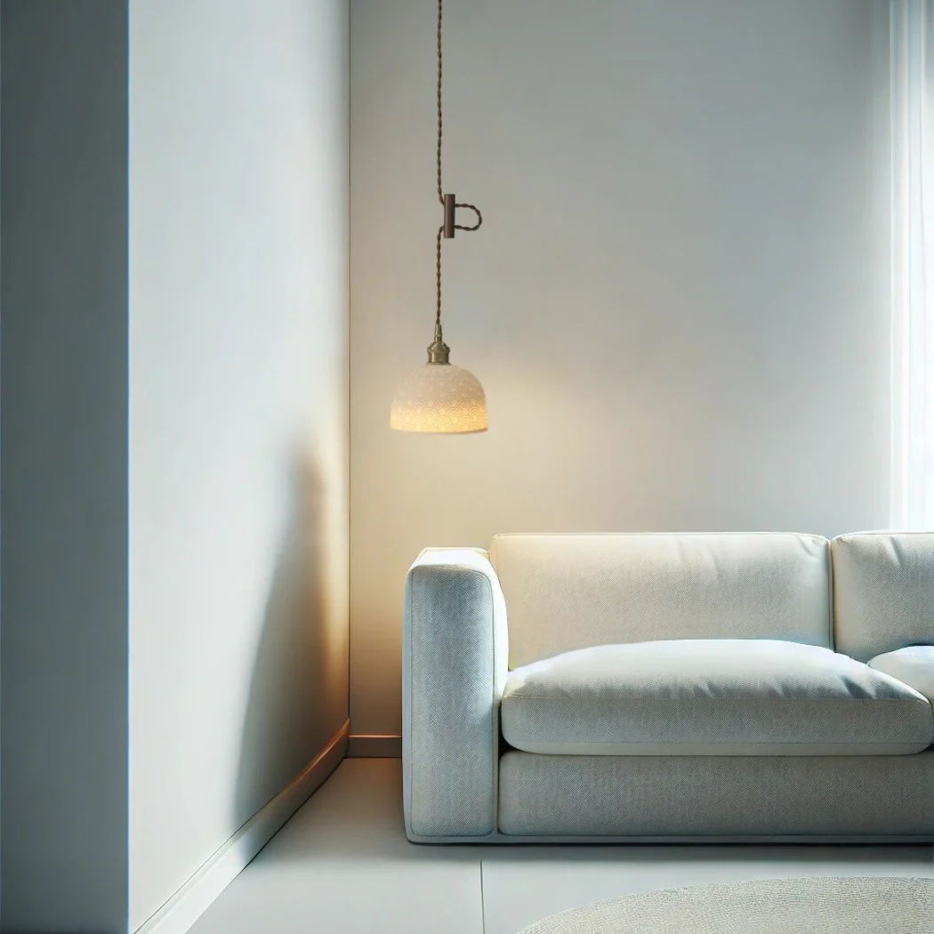 Seigaiha Japanese Wave Ceramic Pendant Light - Image 4