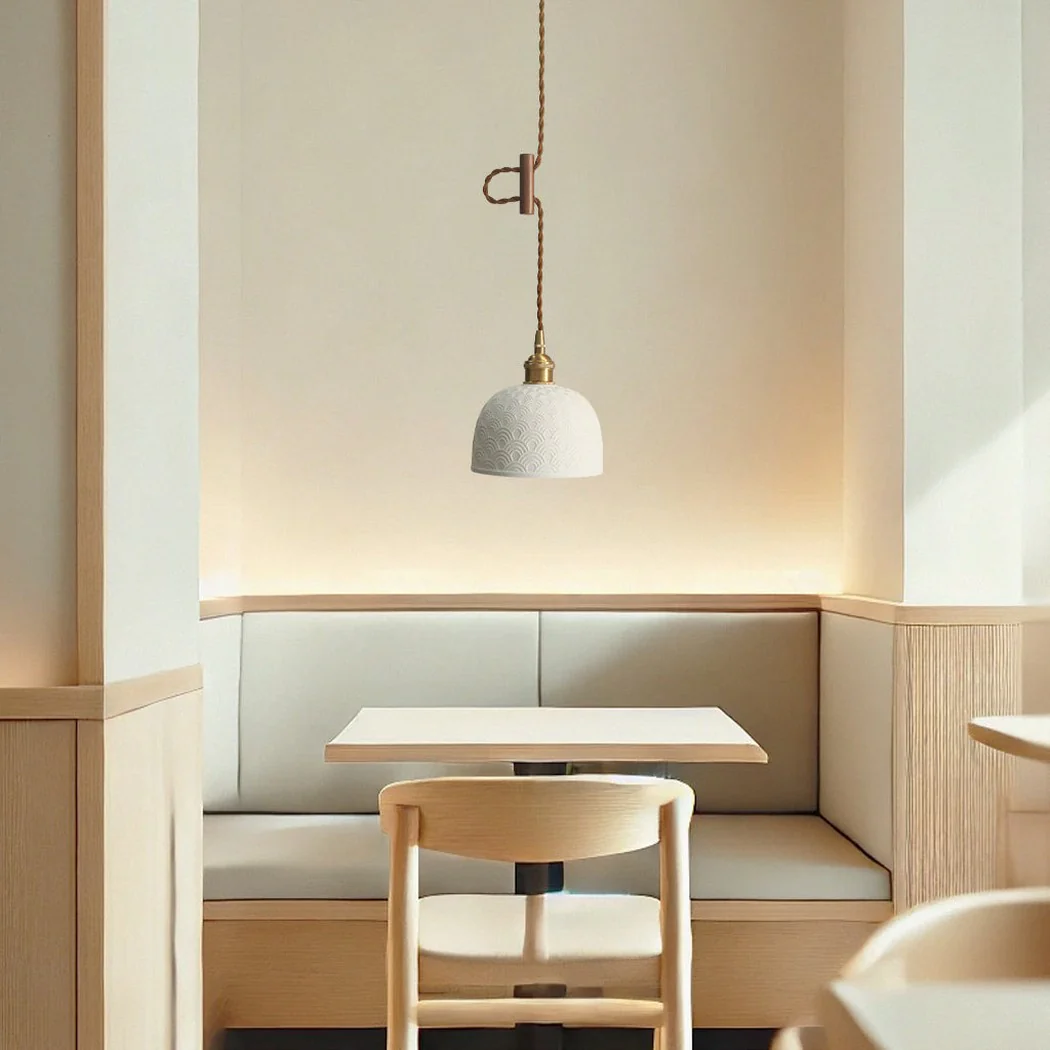Seigaiha Japanese Wave Ceramic Pendant Light - Image 7