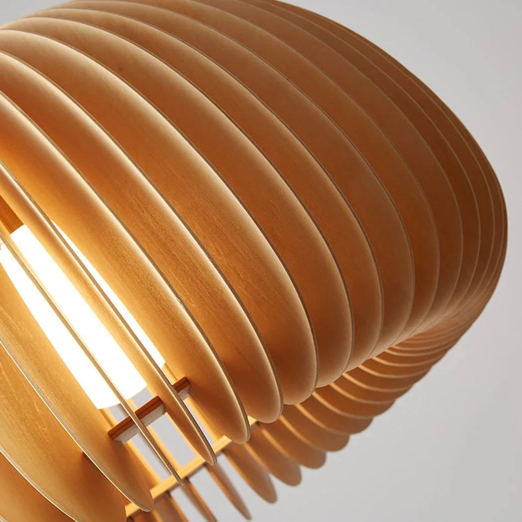 Septo Wooden Shade Japandi Pendant Light - Image 2