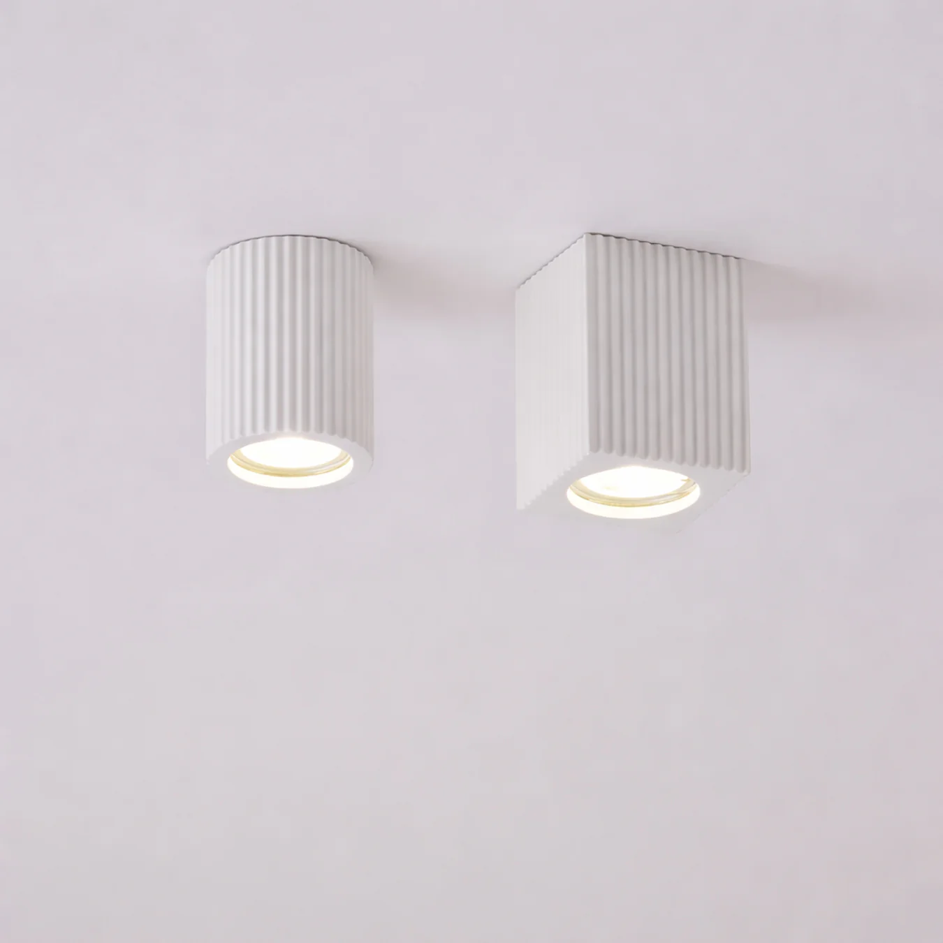 Shiro Fluted Minimalist Contemporary Ceiling Light - Image 2