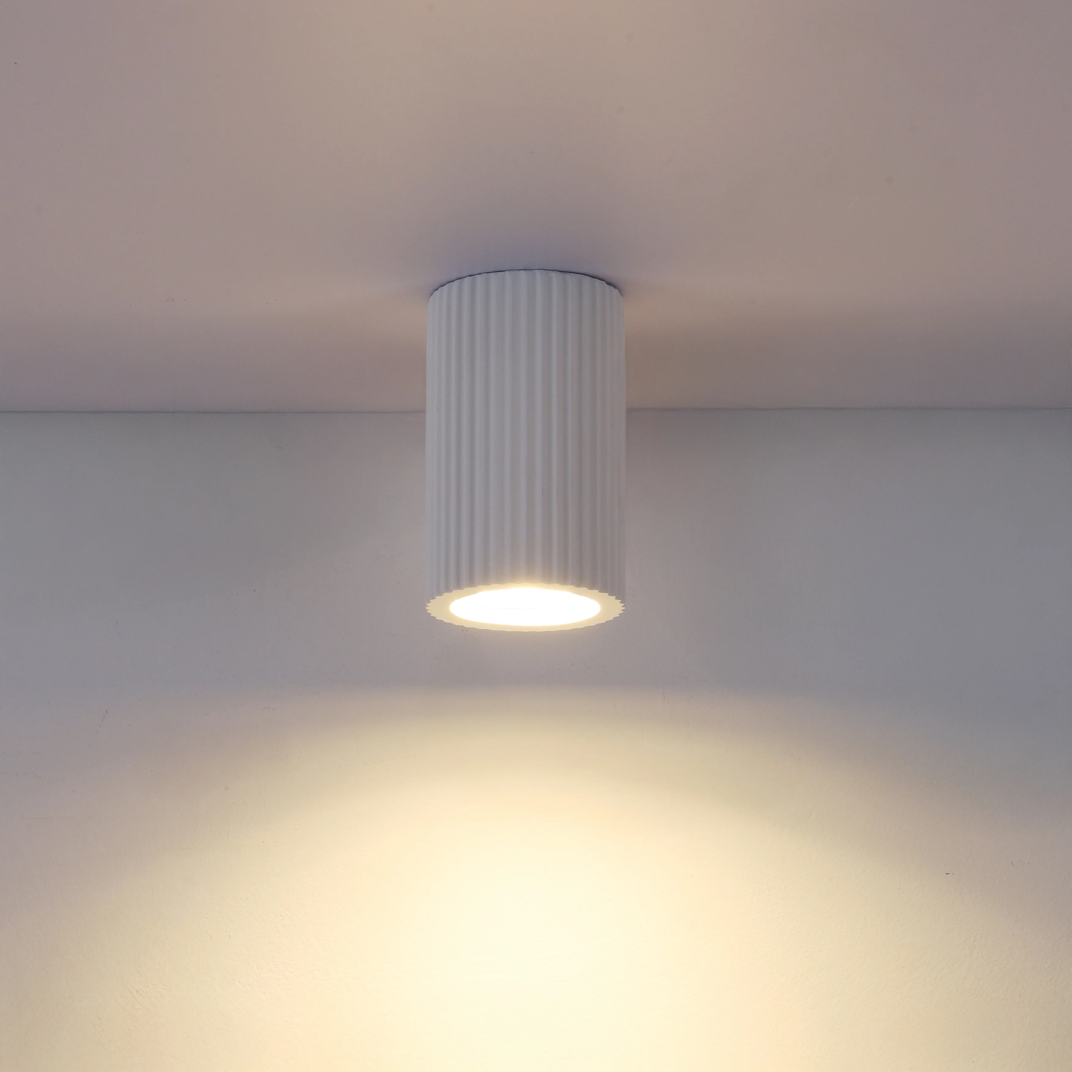 Shiro Fluted Minimalist Contemporary Ceiling Light - Image 3
