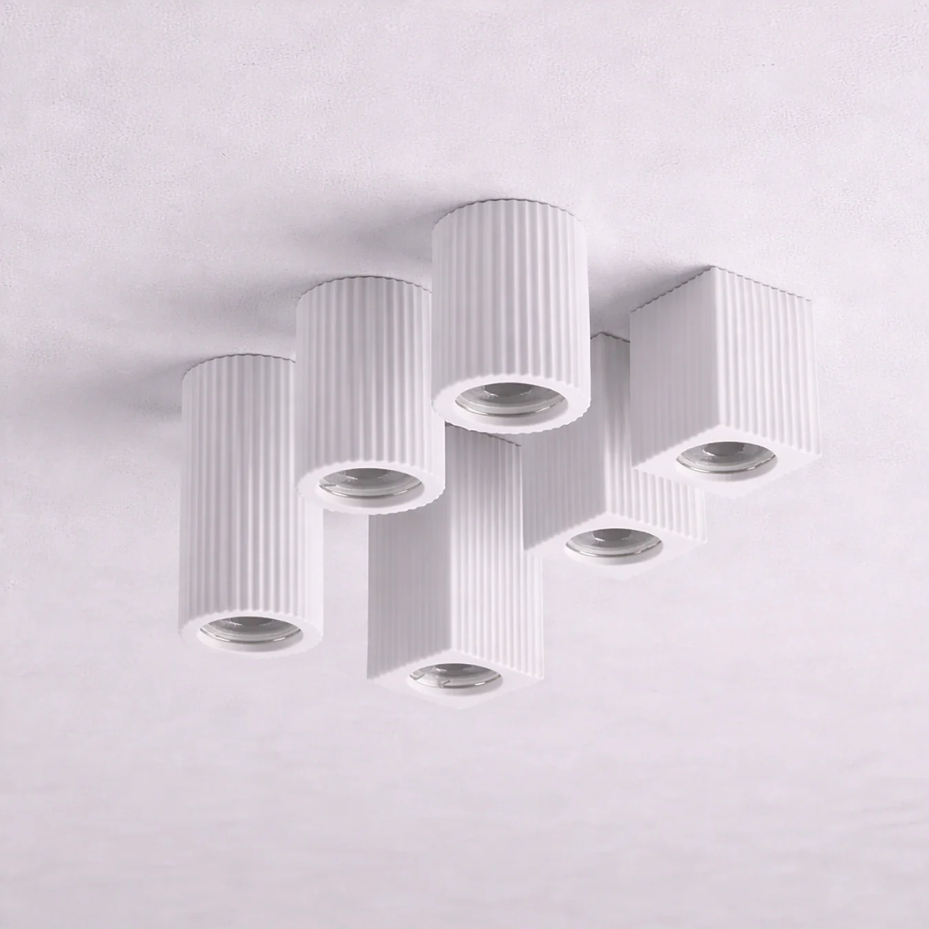 Shiro Fluted Minimalist Contemporary Ceiling Light - Image 7