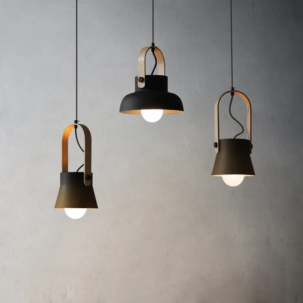 Scandi Minimalist Wooden Pendant Light
