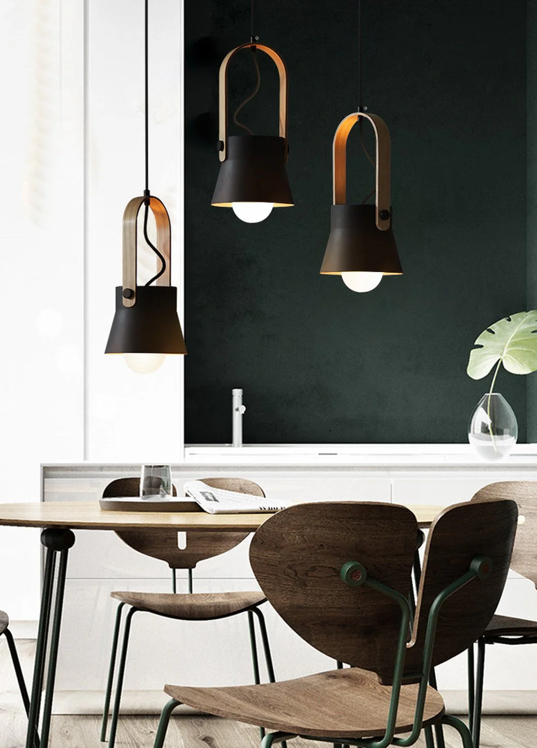 Scandi Minimalist Wooden Pendant Light - Image 23