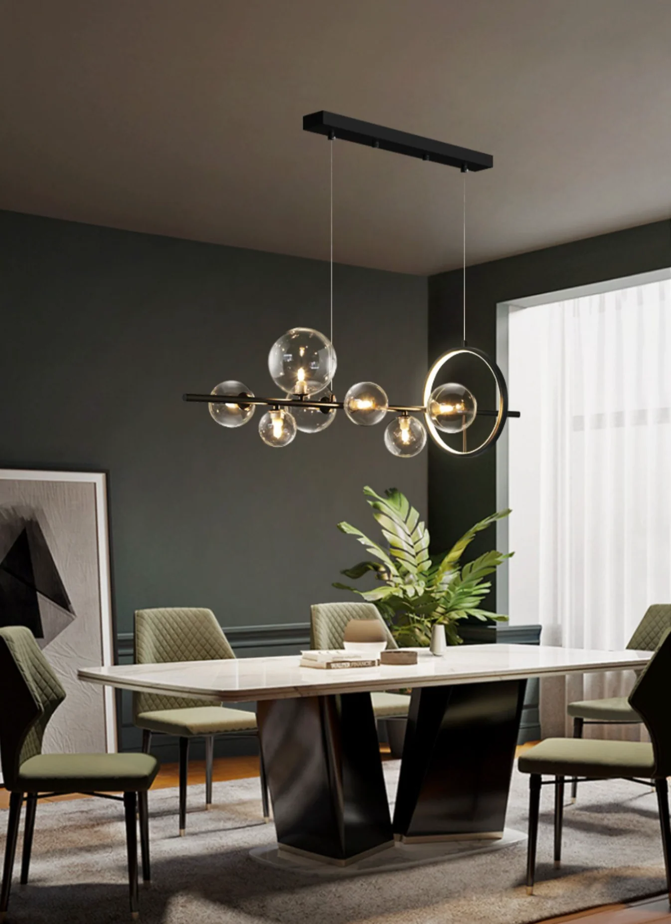 Soho modern luxury linear pendant light chandelier - Image 12
