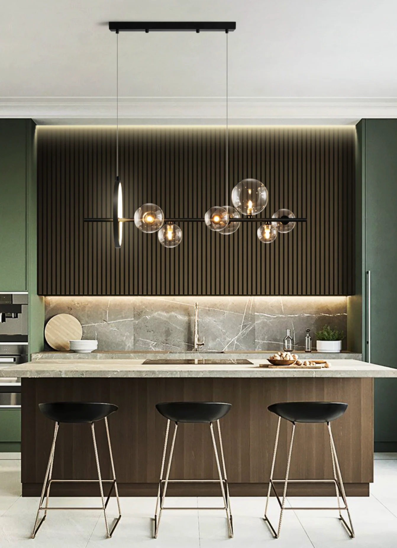 Soho modern luxury linear pendant light chandelier - Image 14