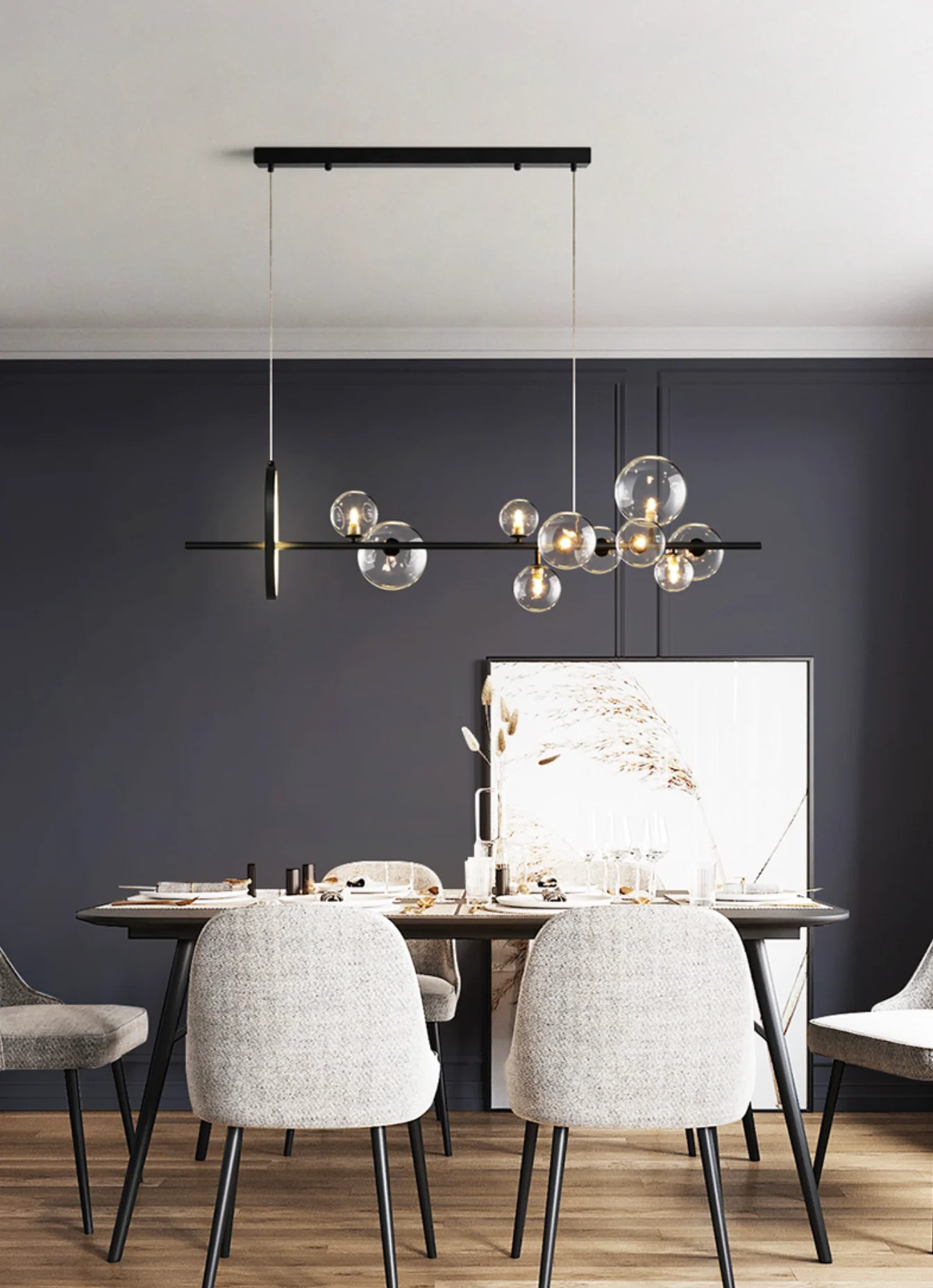 Soho modern luxury linear pendant light chandelier - Image 17