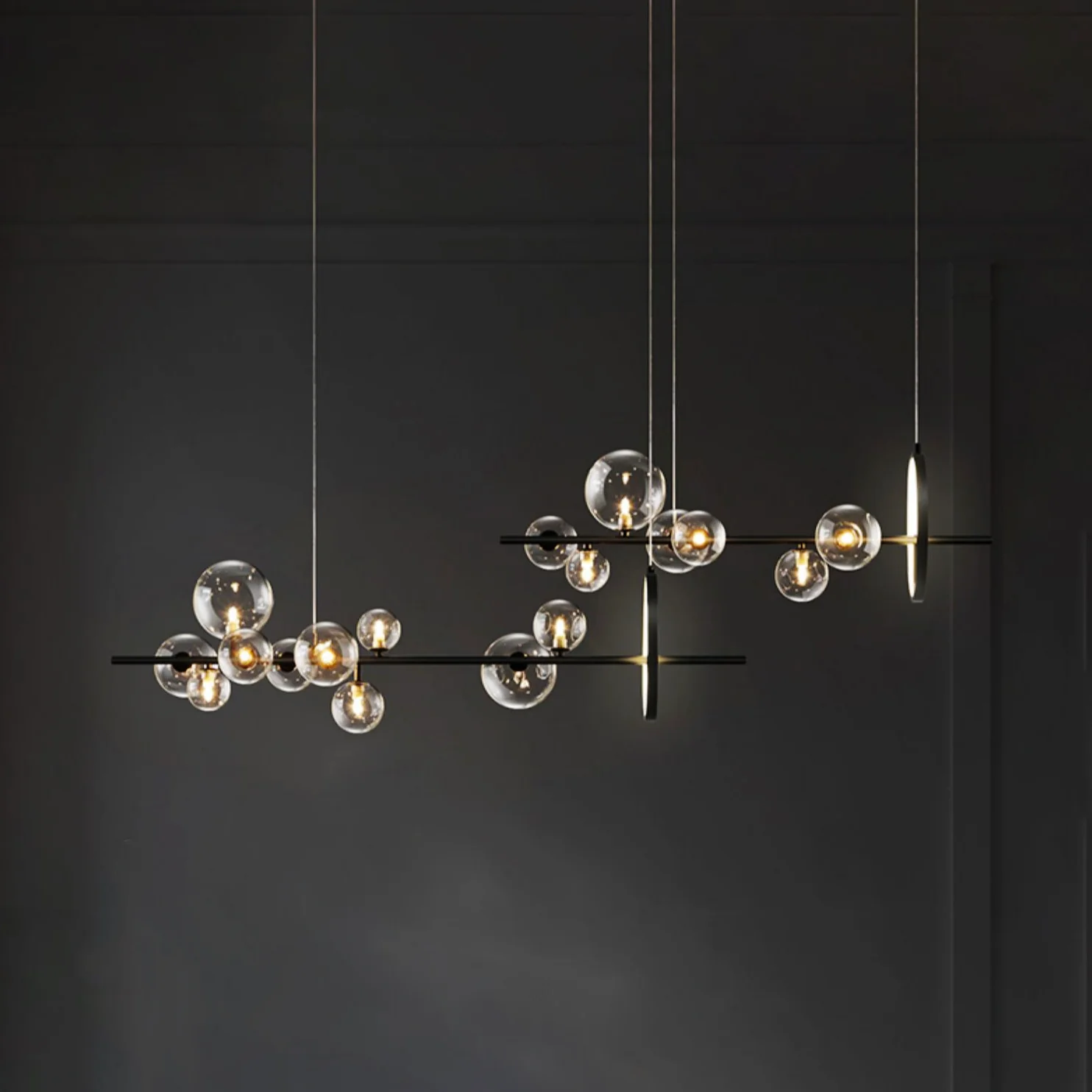 Soho modern luxury linear pendant light chandelier - Image 7