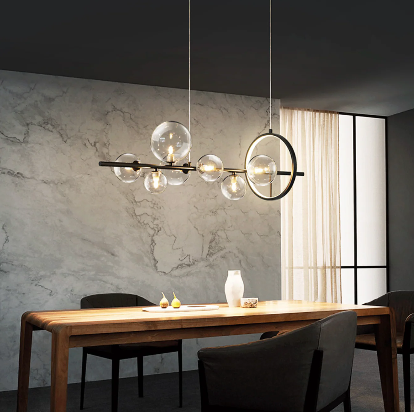 Soho modern luxury linear pendant light chandelier - Image 8
