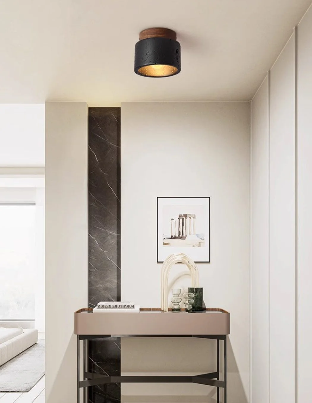 Sonoma Black Stone Ceiling Light - Image 8