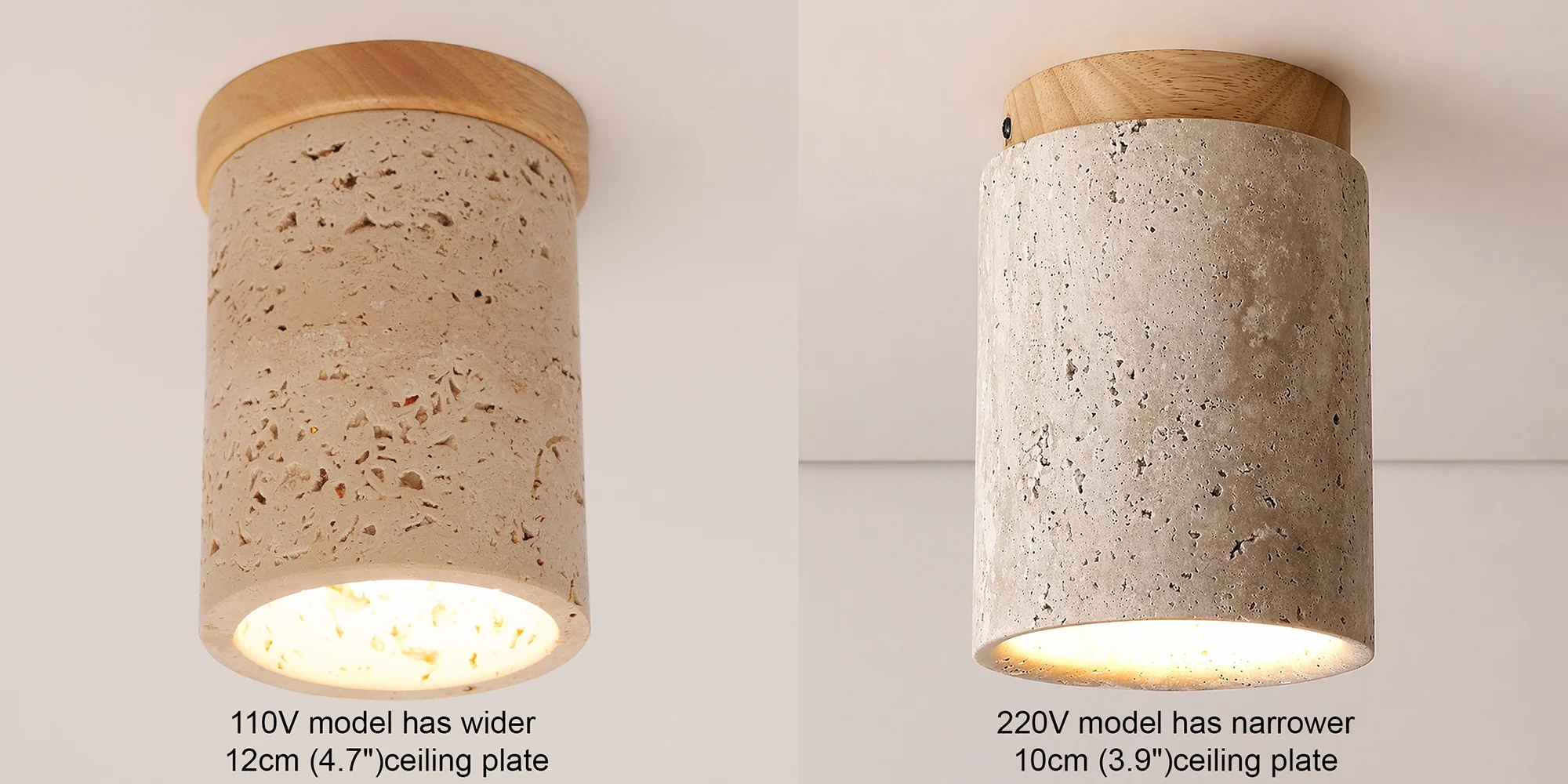 Sonoma Wood And Stone Minimalist Ceiling Light - Image 13
