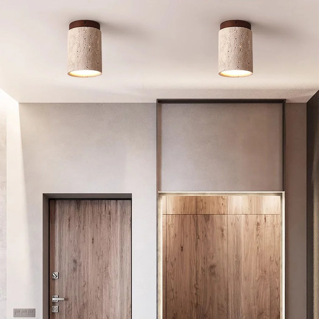 Sonoma Wood And Stone Minimalist Ceiling Light - Image 4