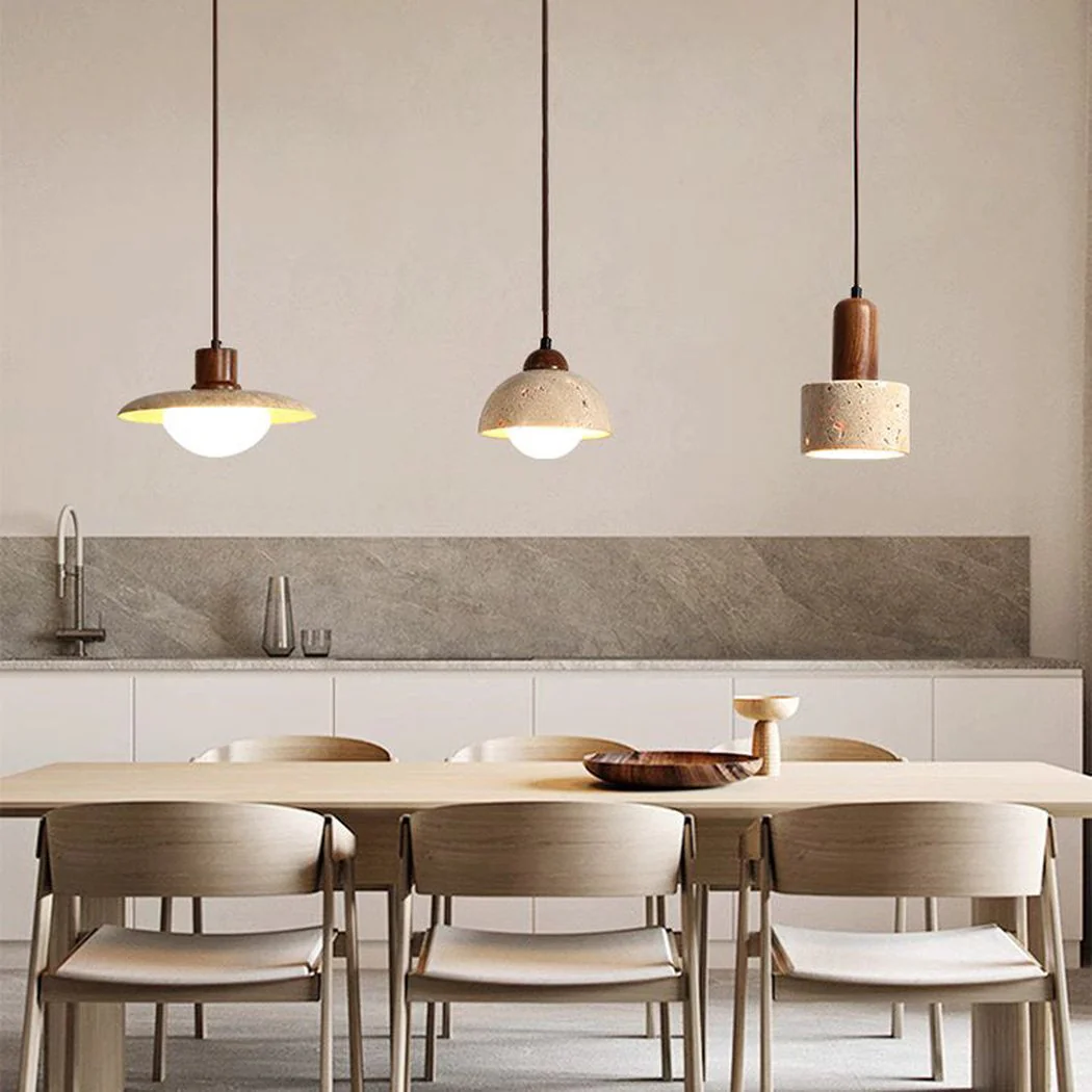 Sonoma Wood And Stone Minimalist Pendant Lights - Image 4