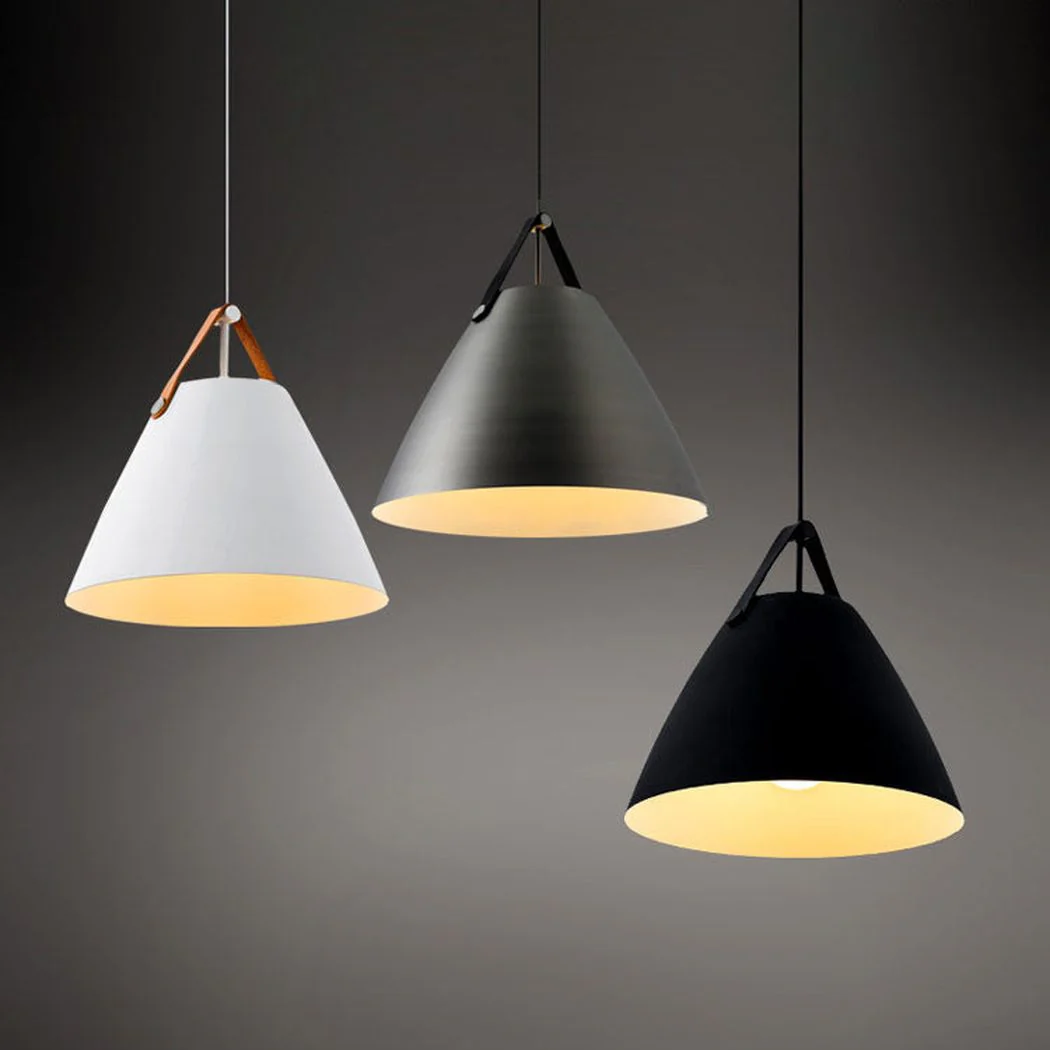 Leather Strap Suspension Minimalist Pendant Light - Image 8