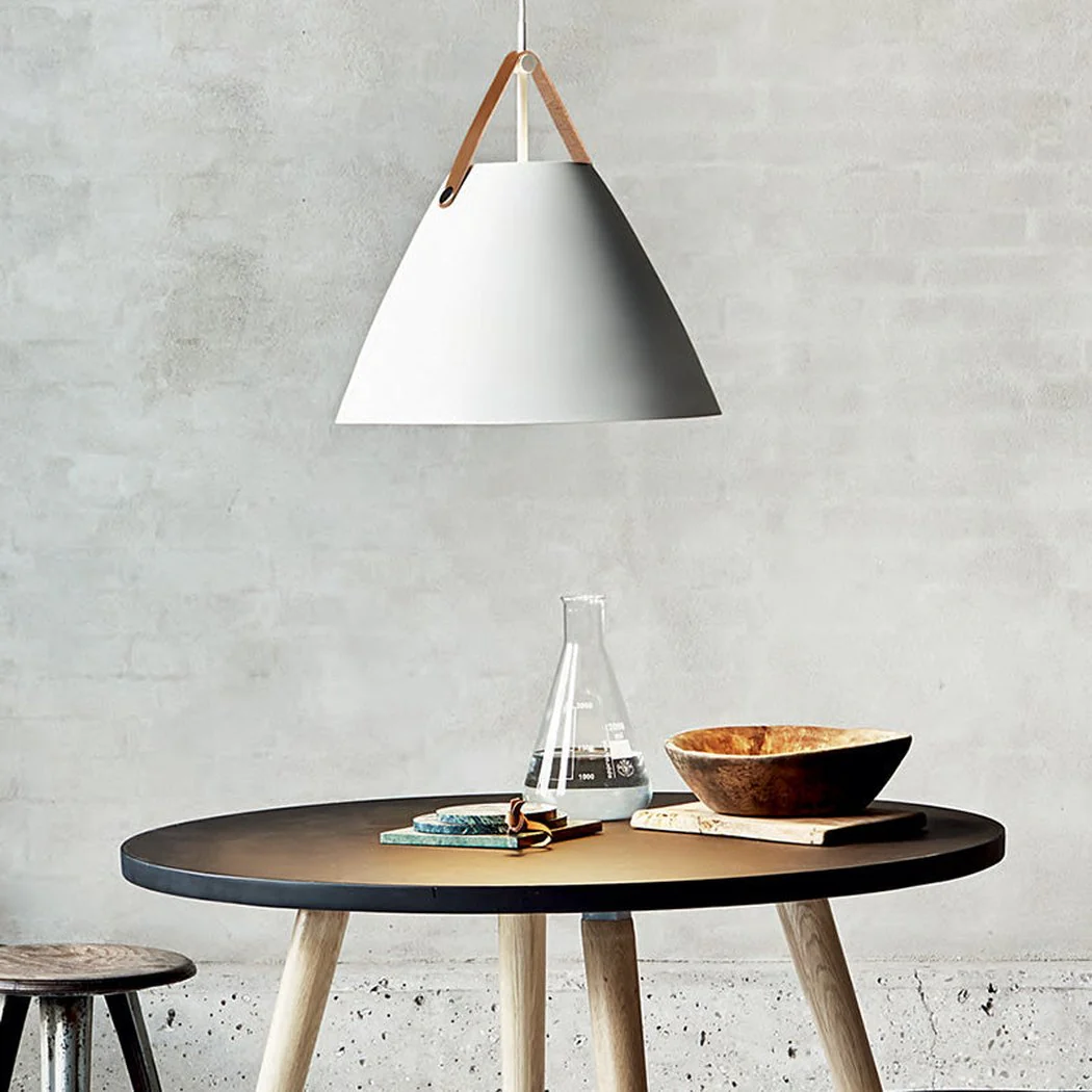 Leather Strap Suspension Minimalist Pendant Light - Image 9