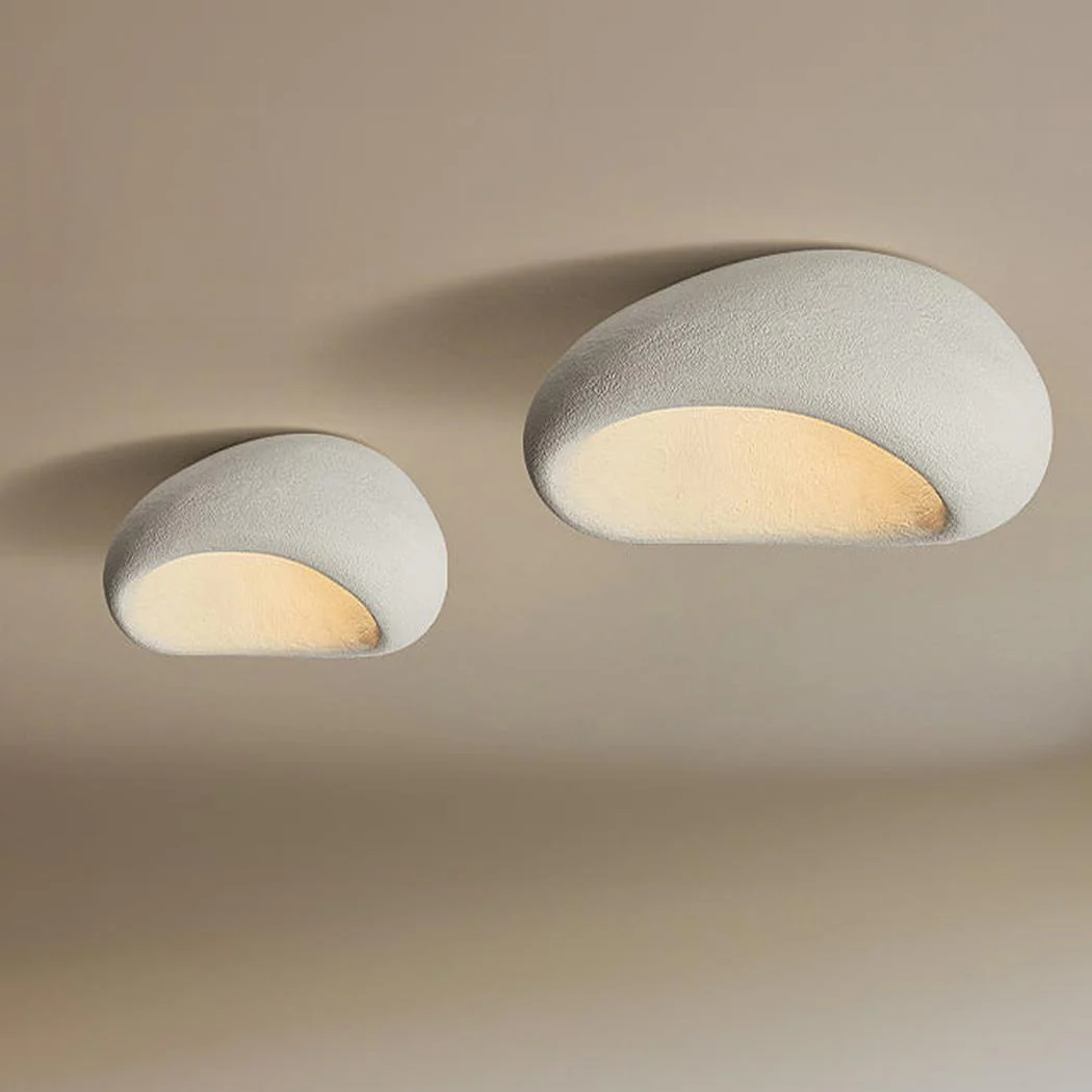 Stucco Textured Pebble Stone Ceiling Light