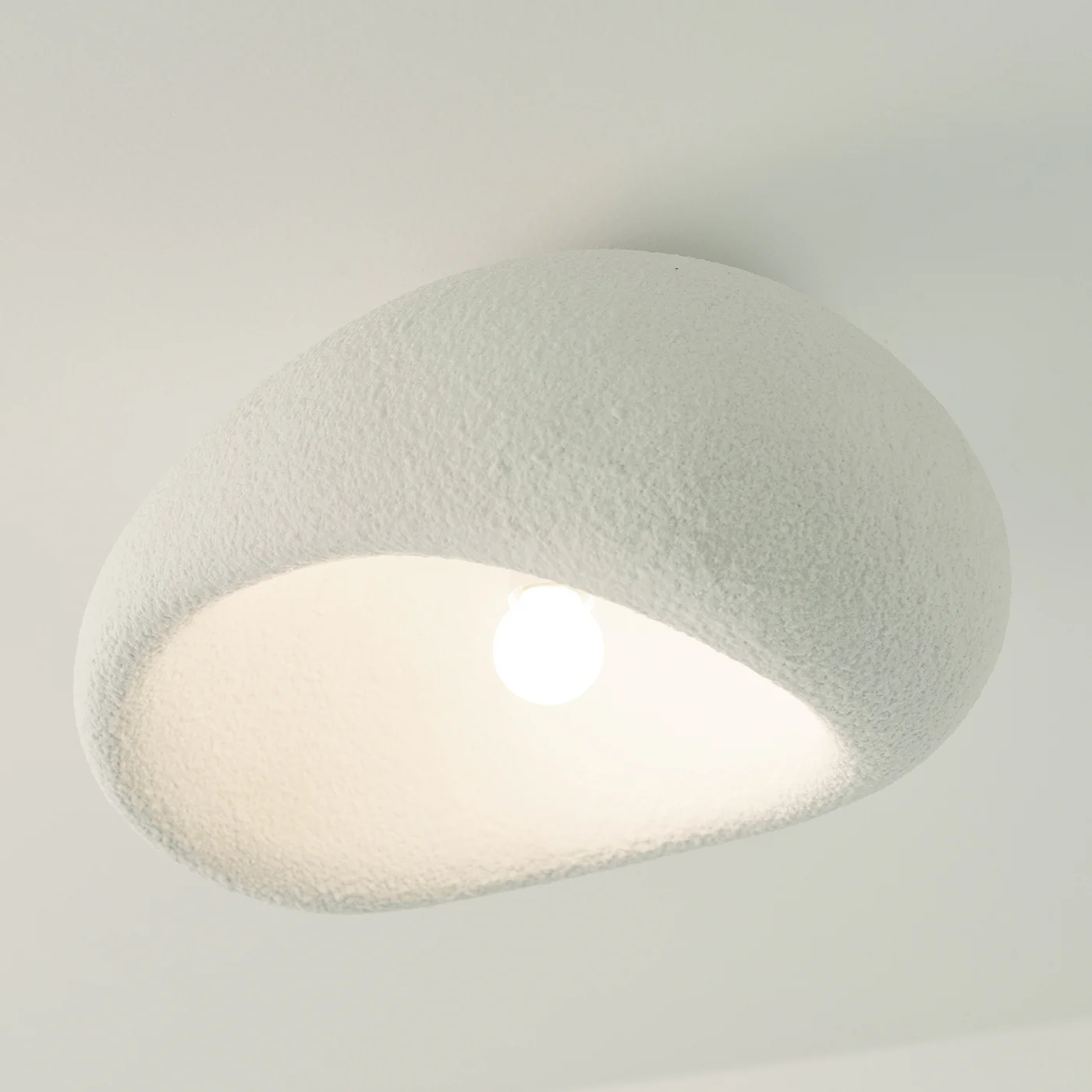 Stucco Textured Pebble Stone Ceiling Light - Image 2