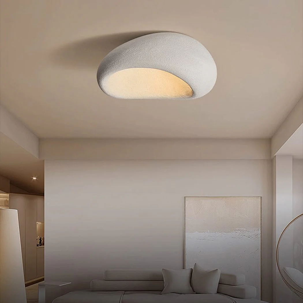 Stucco Textured Pebble Stone Ceiling Light - Image 3
