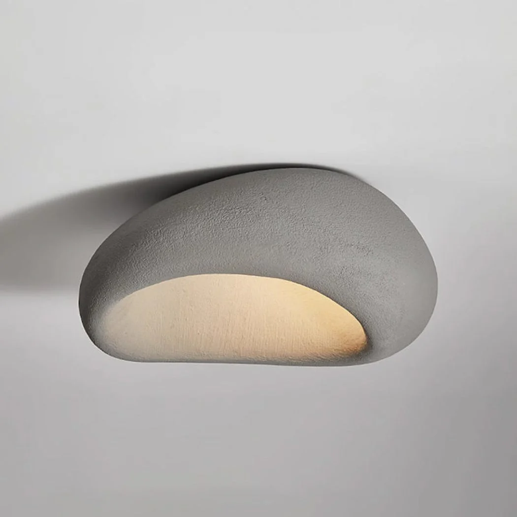Stucco Textured Pebble Stone Ceiling Light - Image 7