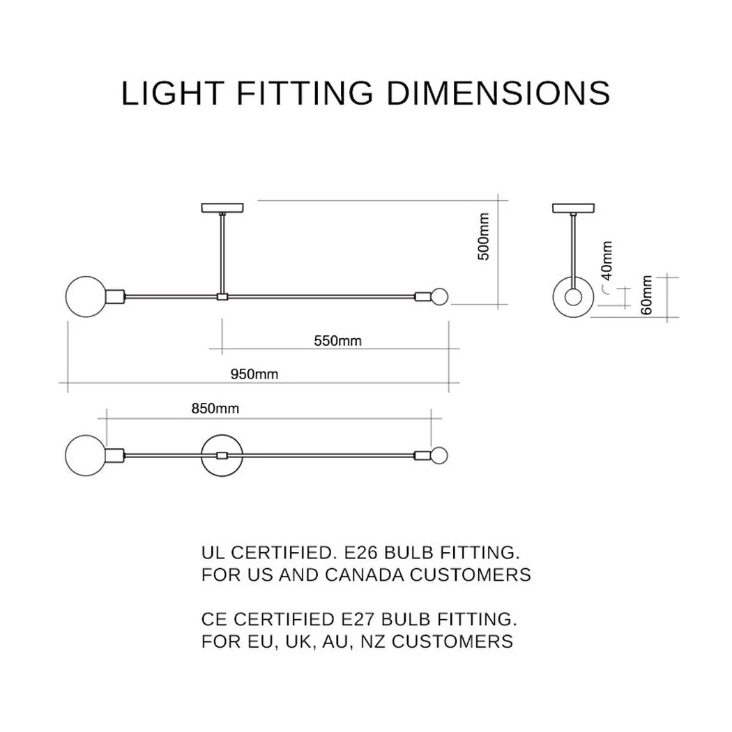 Surry Hills 2 Bulbs Modern Minimalist Line Pendant Light - Image 5