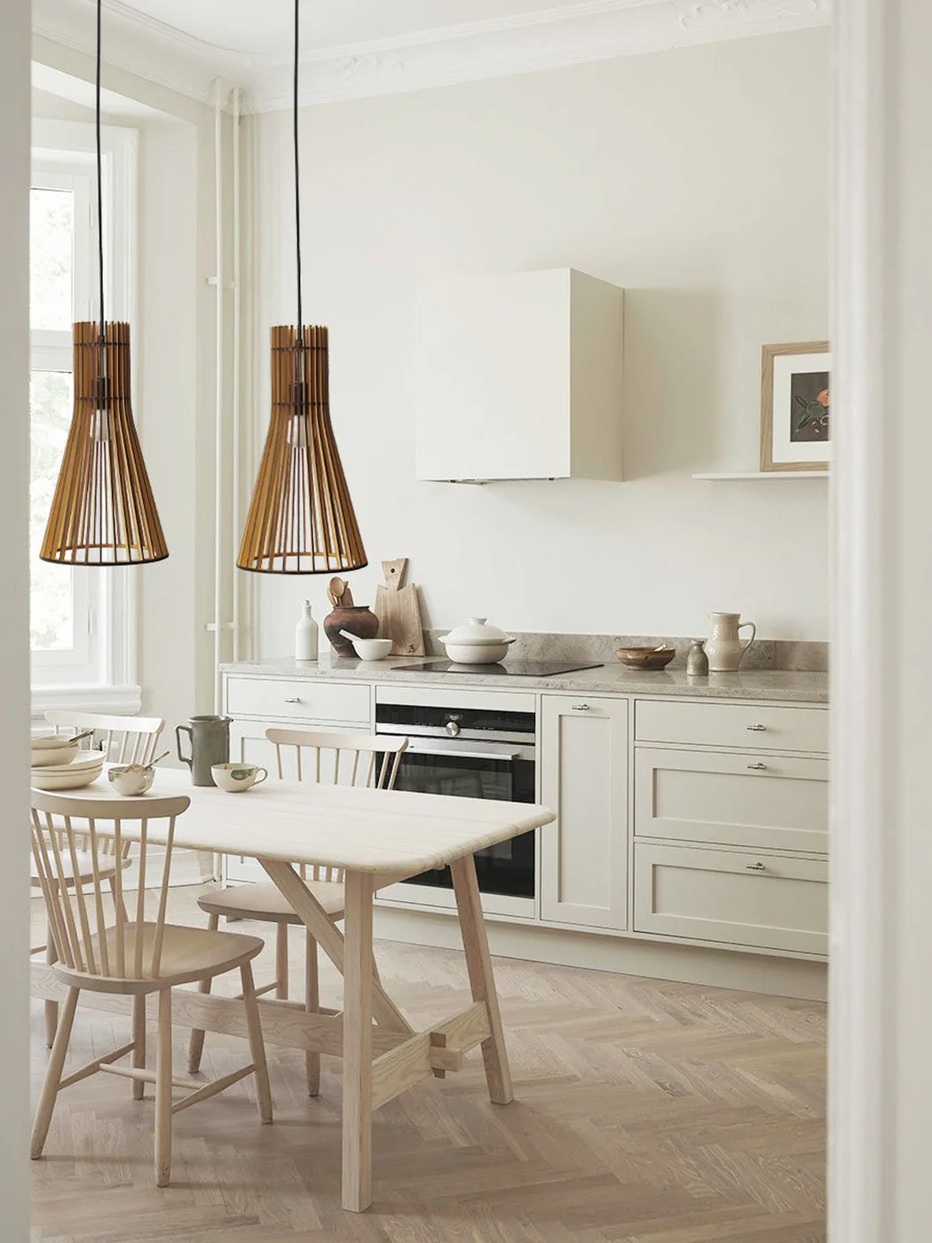 Tredo Wooden Slates Japandi Pendant Light - Image 2