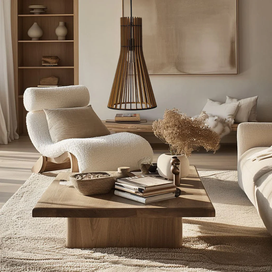 Tredo Wooden Slates Japandi Pendant Light - Image 3
