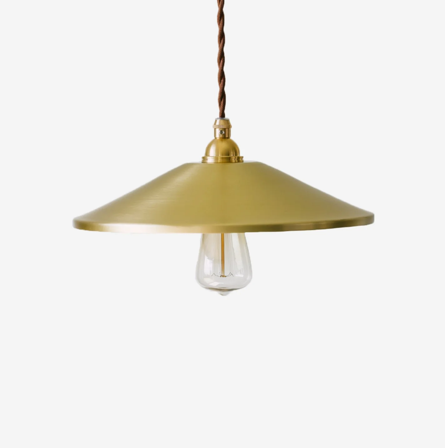 Trudeau Brass Shade Minimalist Pendant Light
