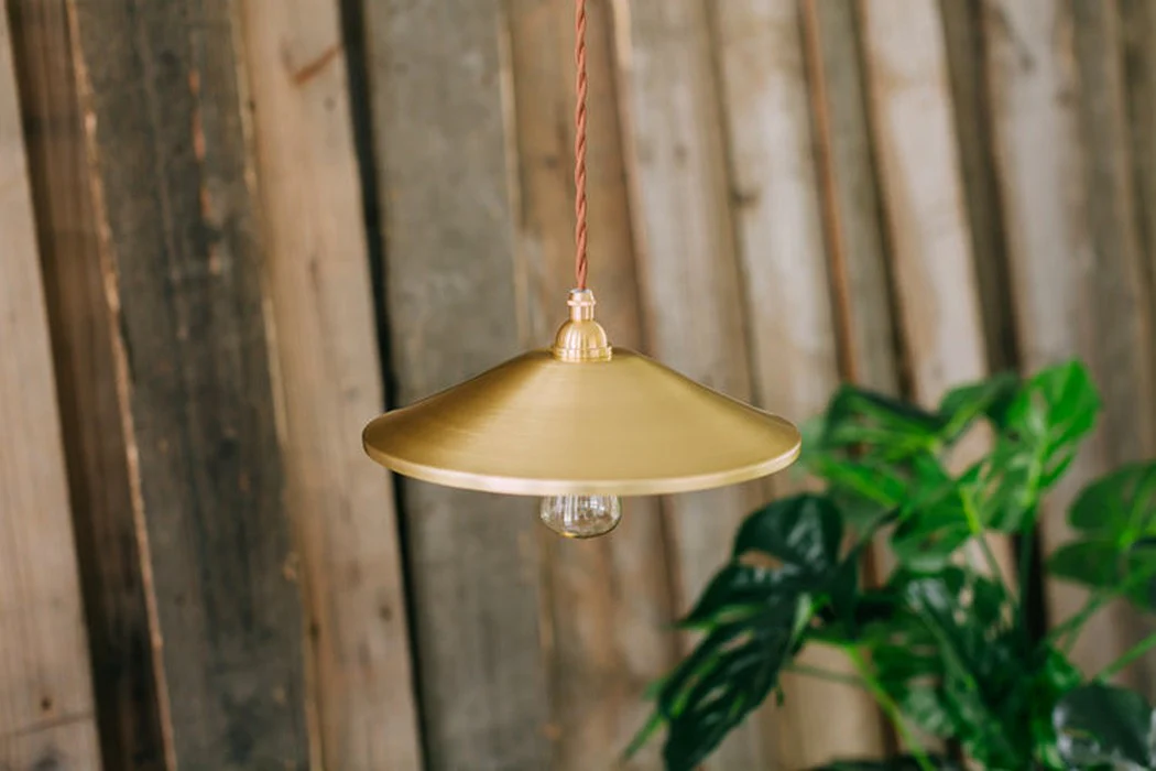 Trudeau Brass Shade Minimalist Pendant Light - Image 2