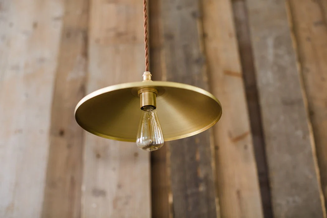 Trudeau Brass Shade Minimalist Pendant Light - Image 3