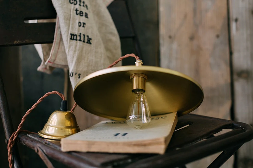 Trudeau Brass Shade Minimalist Pendant Light - Image 4