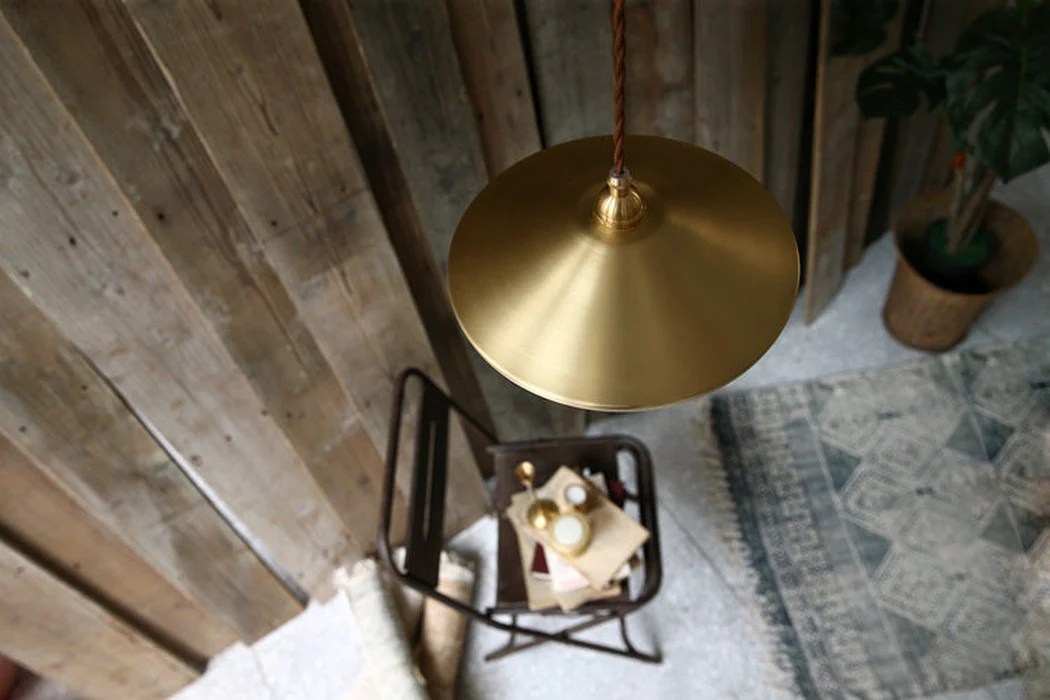 Trudeau Brass Shade Minimalist Pendant Light - Image 5