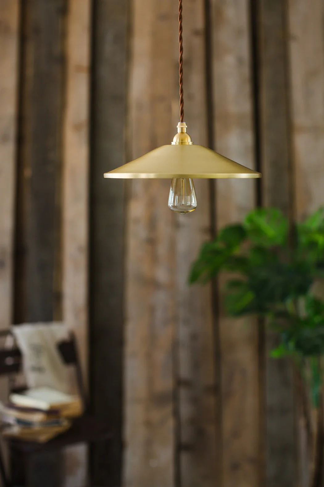 Trudeau Brass Shade Minimalist Pendant Light - Image 9