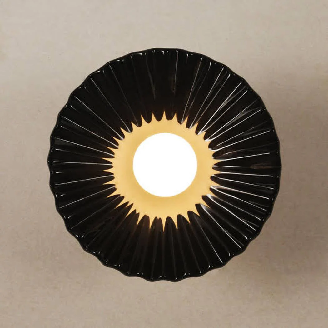 Tutu Black Porcelain Wall Sconce / Ceiling Light - Image 6