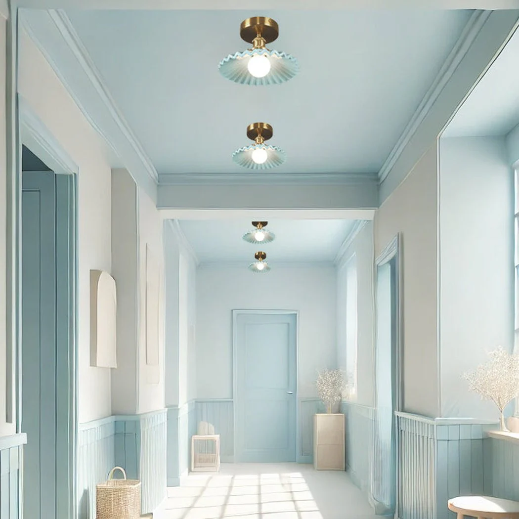 Tutu Pastel Pink and Blue Porcelain Wall Sconce / Ceiling Light - Image 6