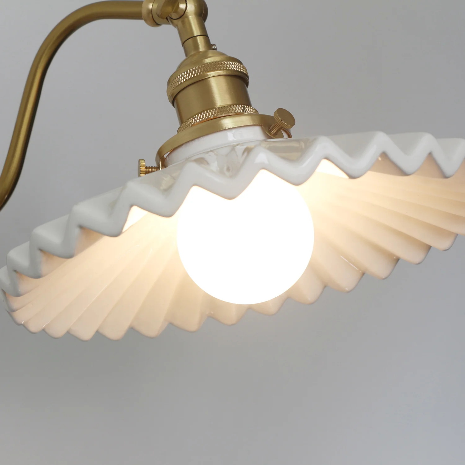 Tutu White Porcelain Gooseneck Wall Sconce - Image 3