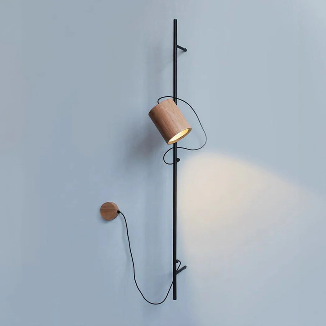 Umea Wooden Spotlight With Railing Wall Light - Image 6