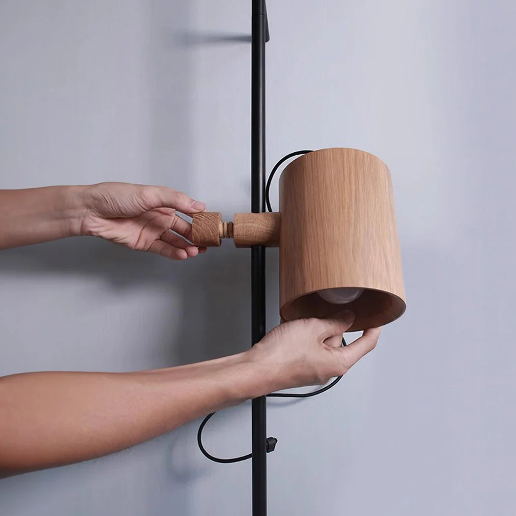 Umea Wooden Spotlight With Railing Wall Light - Image 7