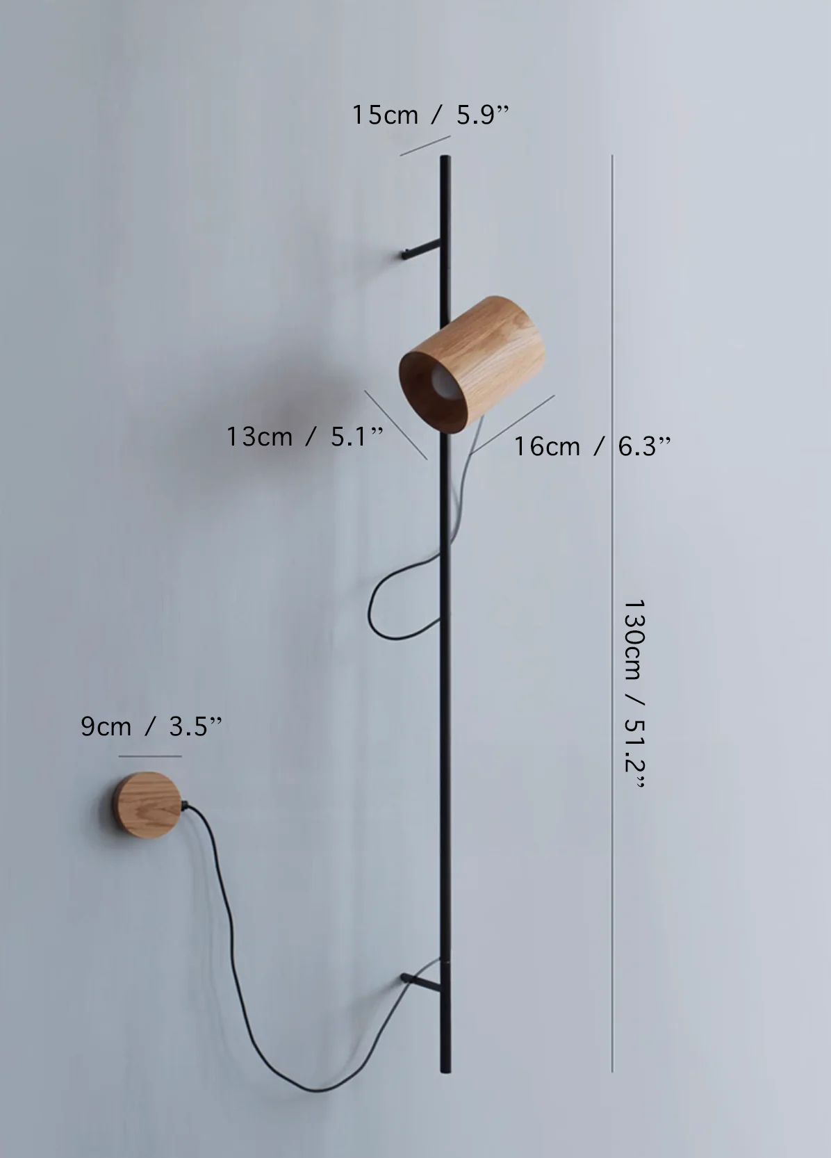 Umea Wooden Spotlight With Railing Wall Light - Image 9