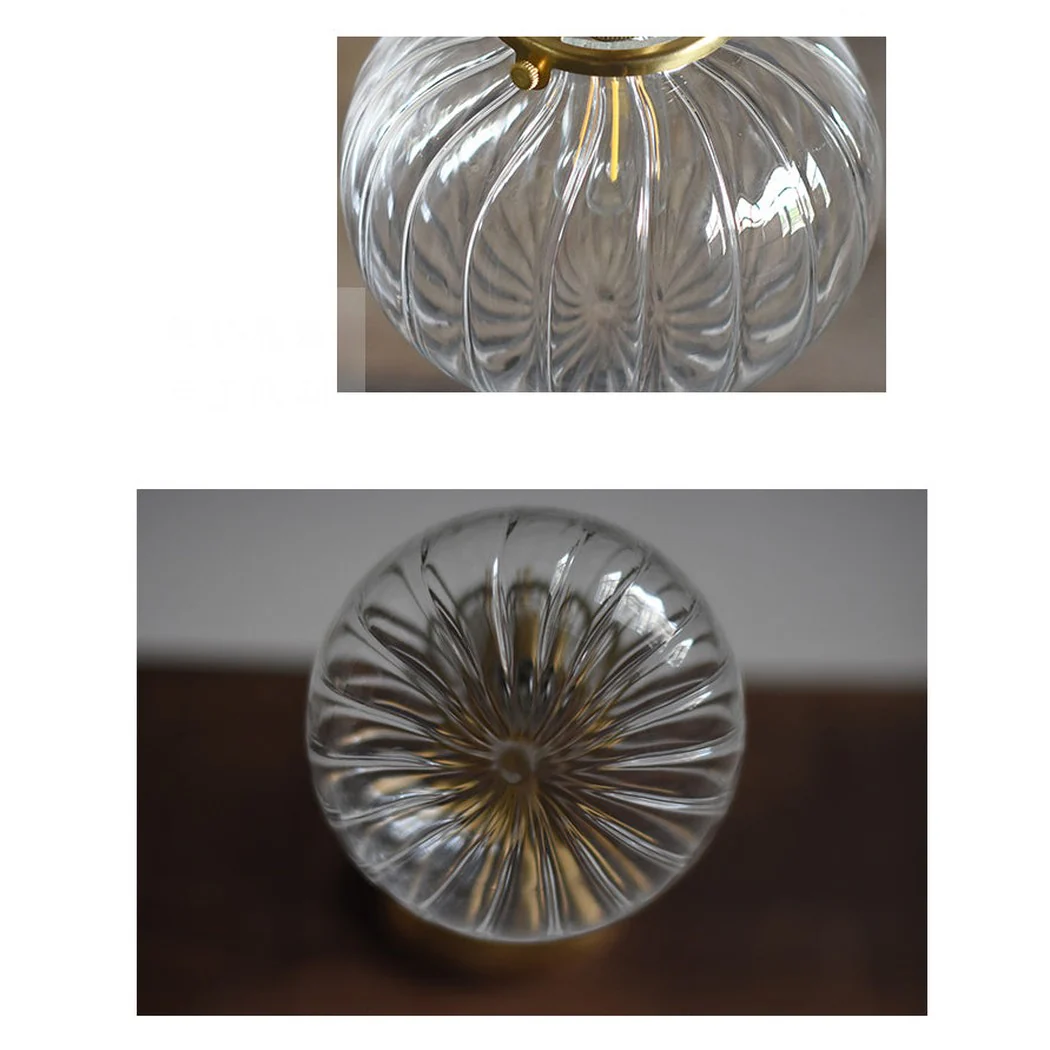 Anemone swirled glass brass wall light sconce - Image 3